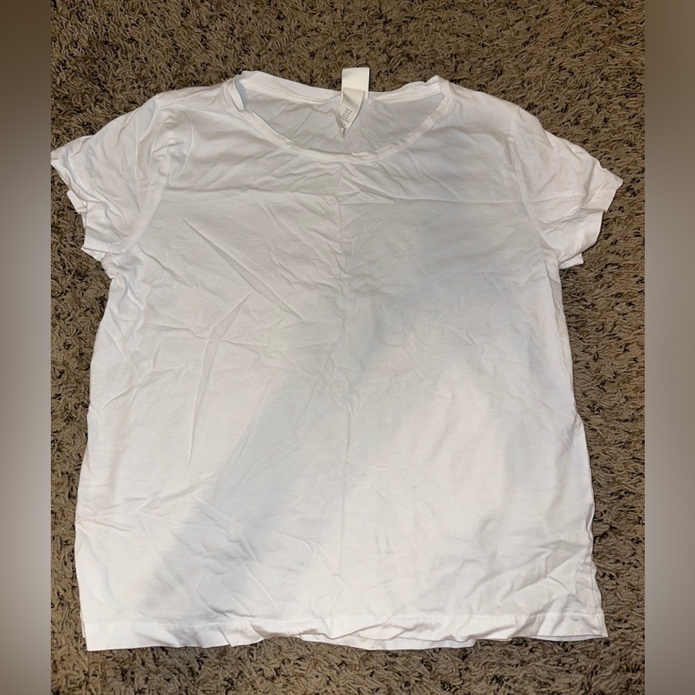 H&M Plain White Tee Size M